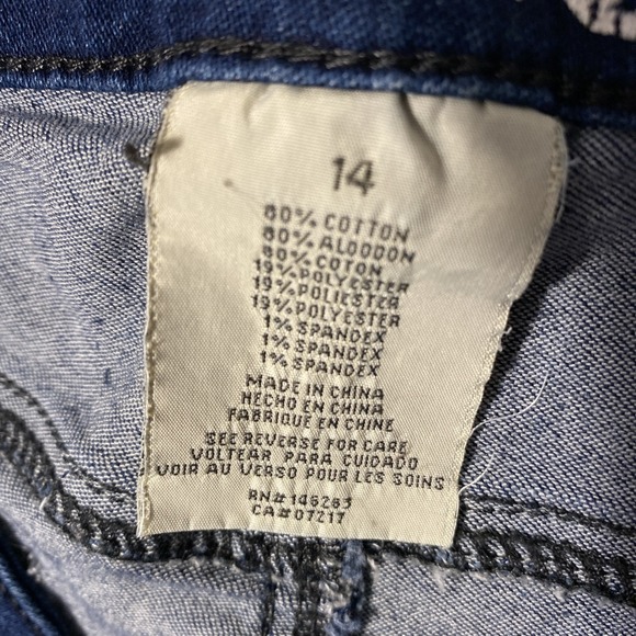 Hydraulic JeansWomen's 14 Boho Blue Curvy Embroidered Flower Stretch Denim - Picture 6 of 6